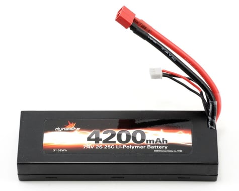 Dynamite 2S Hard Case 25C Li-Poly Battery Pack w/Deans Connector (7.4V/4200mAh)