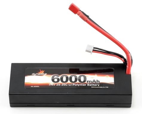 Dynamite 2S Hard Case 25C Li-Poly Battery Pack w/Deans Connector (7.4V/6000mAh)