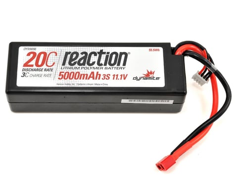 Dynamite Reaction 3S 20C Hard Case LiPo Battery w/Deans Plug (11.1V/5000mAh)