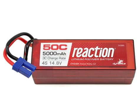 Dynamite Reaction 4S 50C Hard Case LiPo Battery w/EC5 (14.8V/5000mAh)
