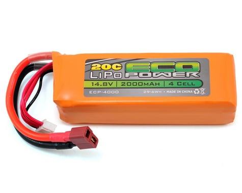 EcoPower "Electron" 4S LiPo 20C Battery Pack (14.8V/2000mAh) (Starter Box)