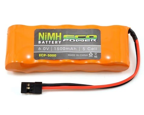 EcoPower 5-Cell 6.0V NiMH Stick Receiver Pack (1500mAh)