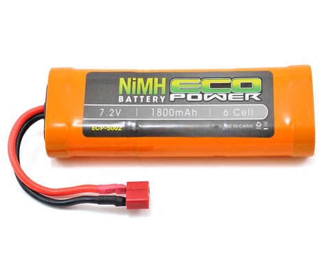 EcoPower 6-Cell 7.2V NiMH Battery Pack w/T-Style Connector (1800mAh)