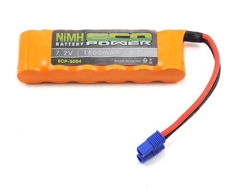 EcoPower 6-Cell 7.2V NiMH Mini Battery Pack w/EC3 Connector (1600mAh)