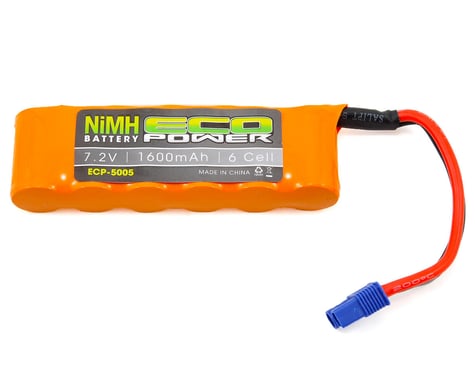 EcoPower 6-Cell 7.2V NiMH Battery Pack w/EC3 Connector (1600mAh)