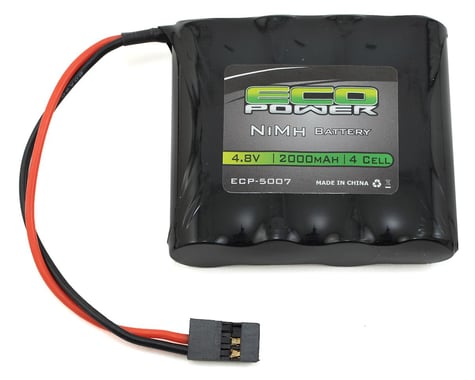 SCRATCH & DENT: EcoPower 4-Cell NiMH AA SBS-Flat Receiver Battery w/Rx Connector (4.8V/2000mAh)