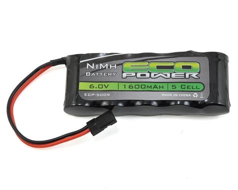 EcoPower 5-Cell NiMH Stick Receiver Battery Pack (6.0V/1600mAh)