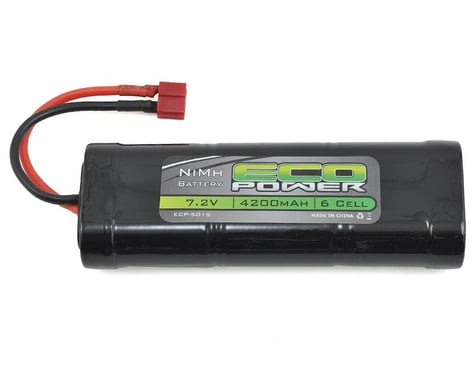 EcoPower 6-Cell NiMh Stick Pack Battery w/T-Style Connector (7.2V/4200mAh)