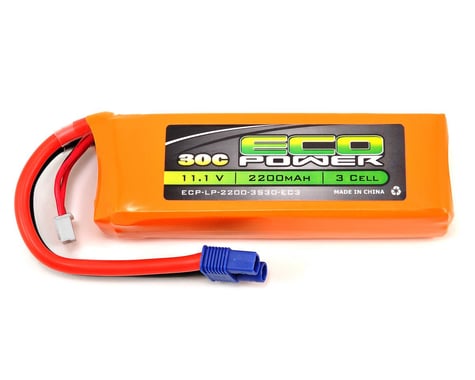 EcoPower "Electron" 3S LiPo 30C Battery Pack w/EC3 Connector (11.1V/2200mAh)