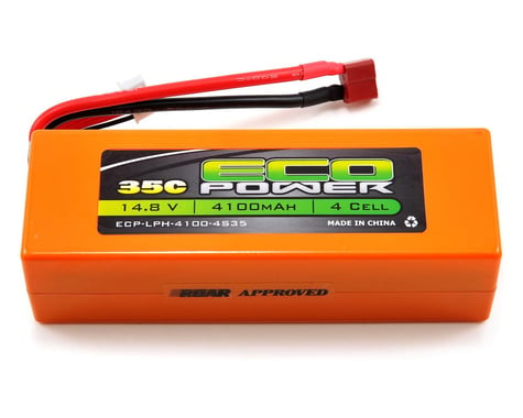 EcoPower "Electron" 4S 35C Hard Case LiPo Battery (14.8V/4100mAh)(ROAR Approved)