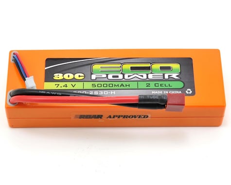 EcoPower "Electron" 2S 30C Hard Case LiPo Battery (7.4V/5000mAh) (ROAR Approved)
