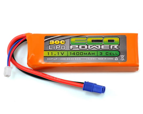 EcoPower "Electron" 3S LiPo 30C Battery Pack (11.1V/1400mAh)