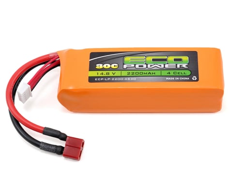 EcoPower "Electron" 4S Li-Poly 30C Battery Pack (14.8V/2200mAh) (Starter Box)