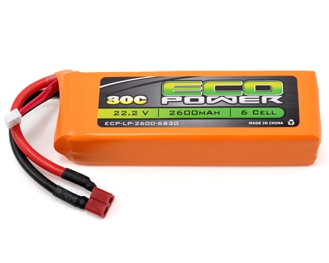 EcoPower "Electron" 6S Li-Poly 30C Battery Pack (22.2V/2600mAh)