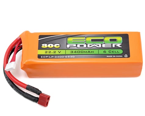 EcoPower "Electron" 6S Li-Poly 30C Battery Pack (22.2V/3400mAh)
