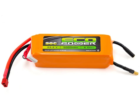 EcoPower "Electron" 6S Li-Poly 30C Battery Pack (22.2V/5000mAh)