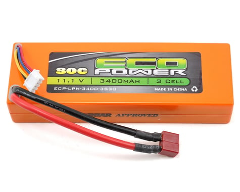 EcoPower "Electron" 3S Li-Poly 30C Hard Case Battery Pack (11.1V/3400mAh) (ROAR Approved)