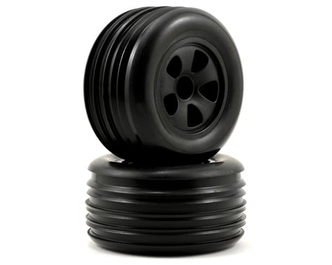 ECX RC Rib Pre-Mounted Front Tire Set (Black) (2)