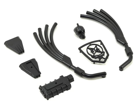 ECX Barrage Doomsday Motor, Exhaust & Grill Parts Set (Black)