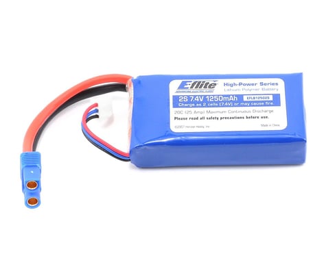 E-flite 2S Li-Poly Battery 20C (7.4V/1250mAh)