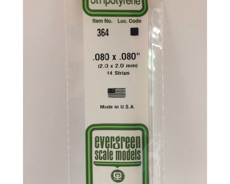 Evergreen Scale Models 24" Strip Pack, .080x.080 (14)