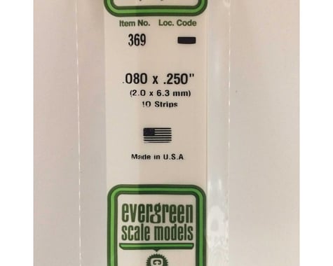 Evergreen Scale Models 24" Strip Pack, .080x.250 (10)