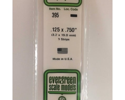 Evergreen Scale Models 24" Strip Pack, .125x.750 (3)