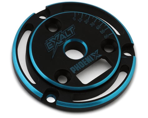 Team Exalt Anodized Chamfered Edges Black Phoenix Motor Endplate (Blue)