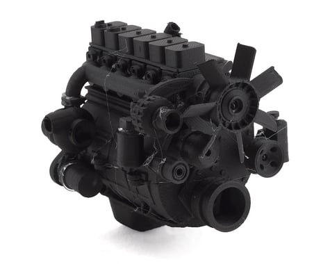 Exclusive RC Scale 6BT Turbo Diesel Engine Kit (Fits 540 Motor) (Carbon Nylon)