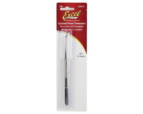 Excel 6" Curved Point Stainless Steel Tweezer