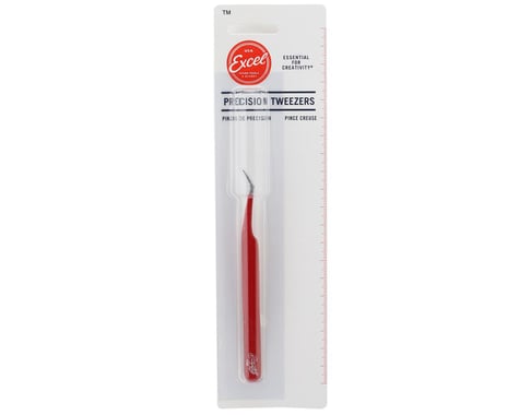 Excel Slant Point Tweezers (Red)