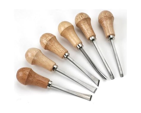 Excel 5-1/2" Palm Style Deluxe Woodcarving Set (6pc)