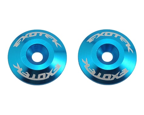Exotek Aluminum Wing Buttons (2) (Light Blue)