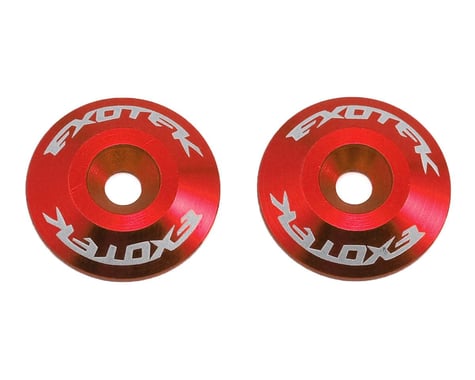 Exotek Aluminum Wing Buttons (2) (Red)