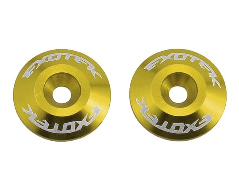 Exotek Aluminum Wing Buttons (2) (Yellow)