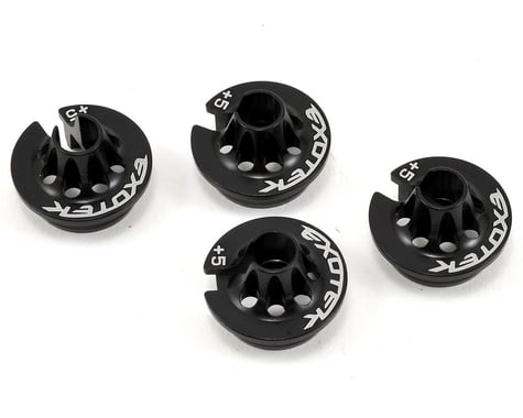 Exotek +5 Aluminum B5/T5/SC5 Spring Cup Set (Black) (4)