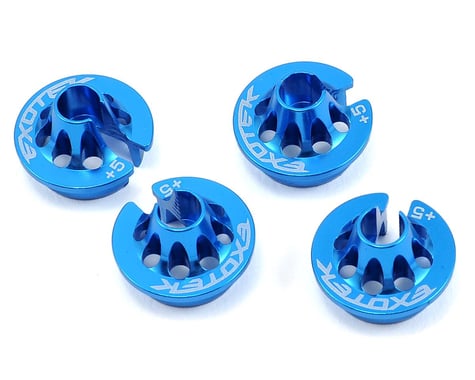 Exotek +5 Aluminum B5/B44.3 Spring Cup Set (Blue) (4)