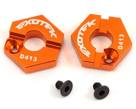 Exotek D413 12mm Aluminum Front Locking Hex Set (Orange)