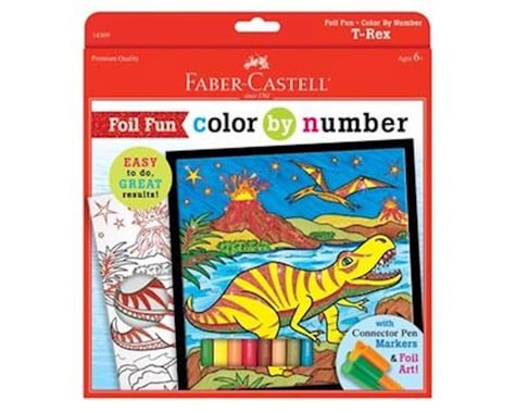 Faber-Castell Color By Number T-Rex Foil Fun Guided Art Activity