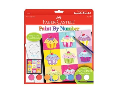 Faber-Castell - Paint by Number Cupcake Pop-Art Kit