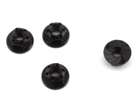 Firebrand RC Axel-Nutz 4mm Serrated Wheel Nuts (Black)