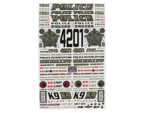 Firebrand RC Police 1 Decals Sheet (Gold) (8.5x14")
