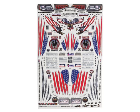 Firebrand RC Americana Decal Set (Red & Blue w/Silver Outlines)