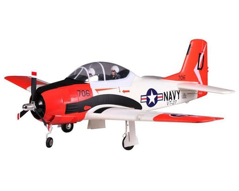 FMS T-28 Trojan V3 Warbird Plug-N-Play Electric Airplane (1400mm) (Red)