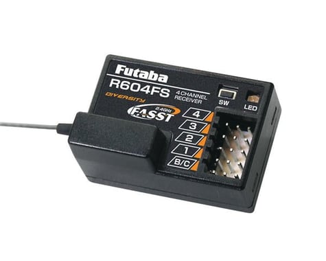 Futaba R604FS 2.4Ghz FASST 4-Channel Receiver (4PK)
