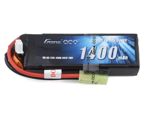Gens Ace 3S 25C Airsoft LiPo Battery w/Mini Tamiya Plug (11.1V/1400mAh)