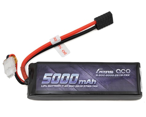Gens Ace 2s LiPo Battery Pack 50C w/TRX Connector (7.4V/5000mAh)