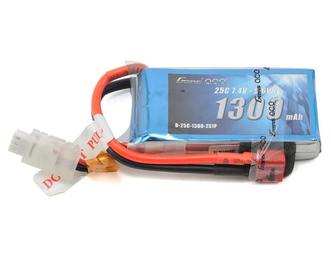 Gens Ace 2s LiPo Battery Pack 25C w/Deans Connector (7.4V/1300mAh)