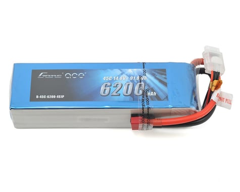Gens Ace 4s LiPo Battery 45C  (14.8V/6200mAh)