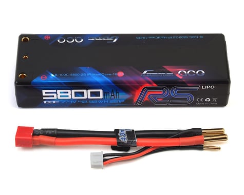 Gens Ace Race Spec 2S Stick 100C LiPo Battery Pack w/4mm Bullet (7.4V/5800mAh)